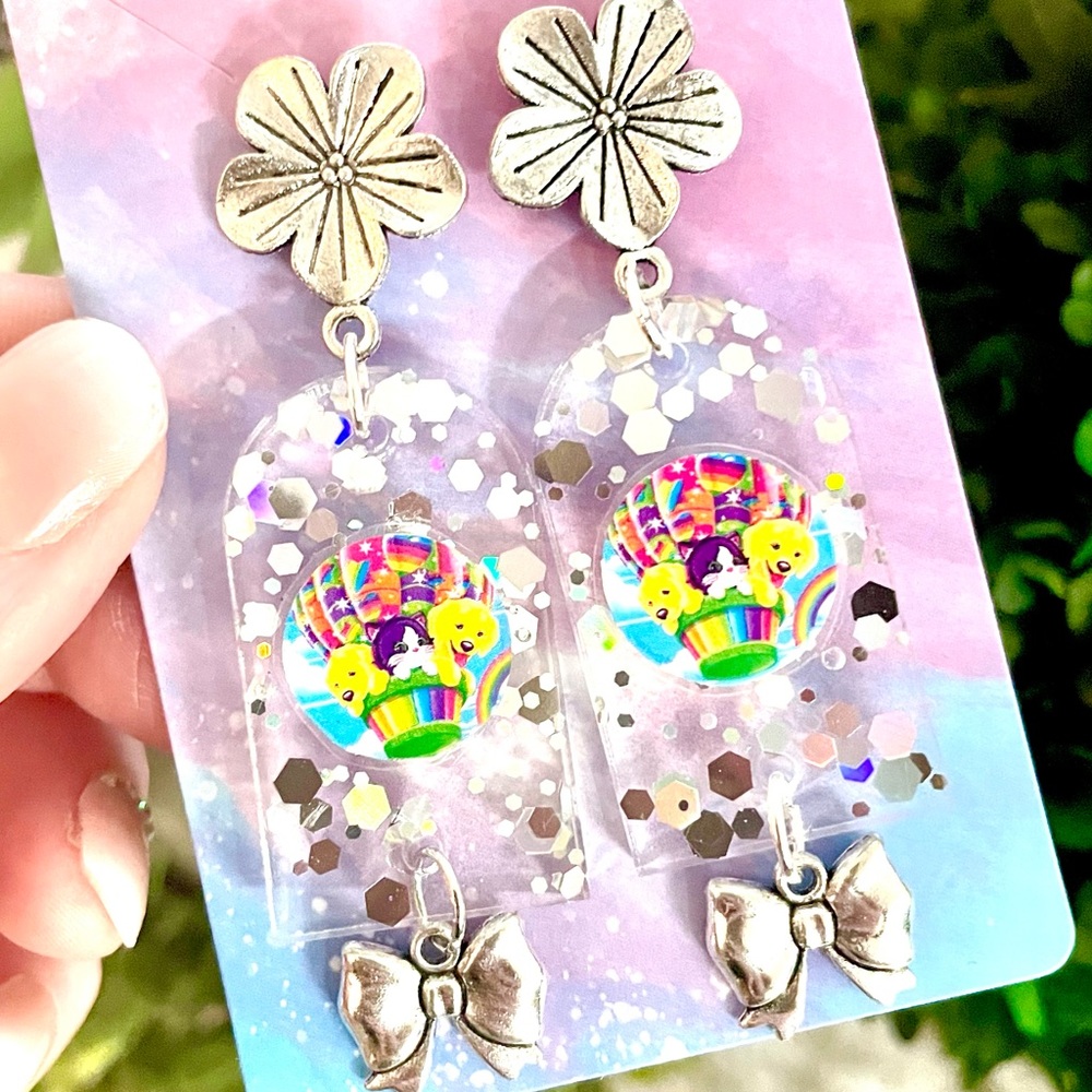 Dog and Cat Sticker Acrylic Earrings